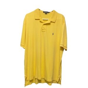 Polo By Ralph Lauren Men's Polo Size Extra Large Yellow Short Sleeve